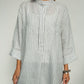 Dara Linen shirt : Limited Edition : white stripe linen
