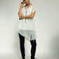 Brona Chiffon Tunic: Ecru chiffon