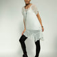 Brona Chiffon Tunic: Ecru chiffon