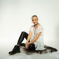 Brona Chiffon Tunic: Ecru chiffon