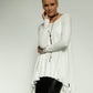 Monique Viscose Jersey Frill Hem Tunic (Soft White)