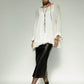 Blair Viscose Knit Oversize Frill Hem Tunic (Soft White)