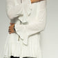 Blair Viscose Knit Oversize Frill Hem Tunic (Soft White)