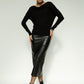 Abbe Viscose Jersey Asymetrical top (black)
