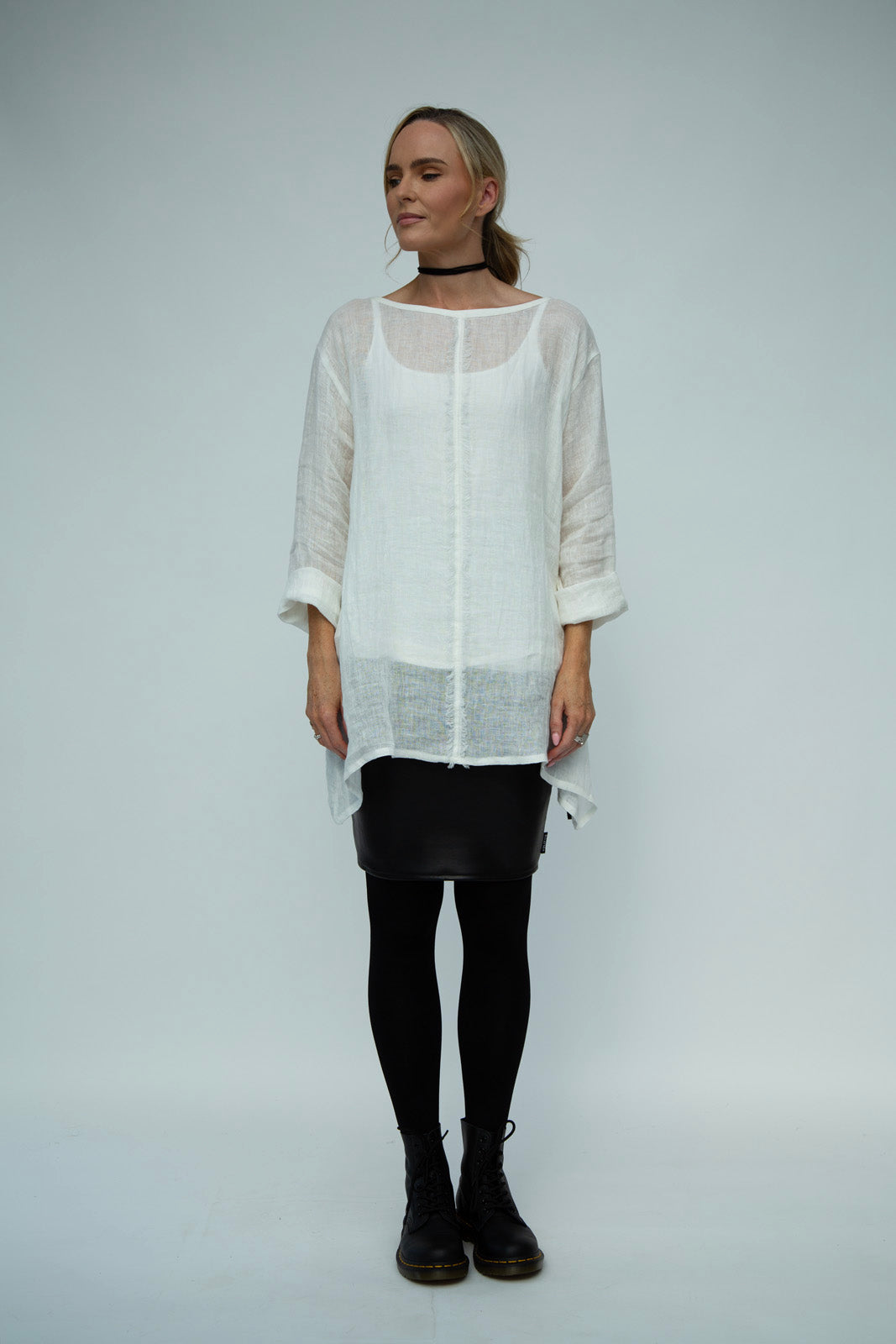 Kaia Linen tunic : Limited Edition : Ecru