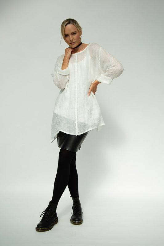 Kaia Linen tunic : Limited Edition : Ecru