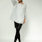 Sara White Stripe Linen Tunic (V2)