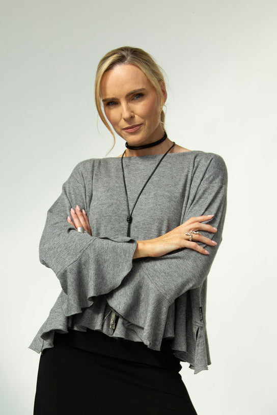 Knit Poppy Top : Grigio
