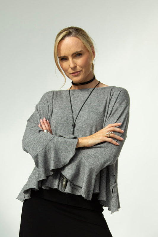 Knit Poppy Top : Grigio