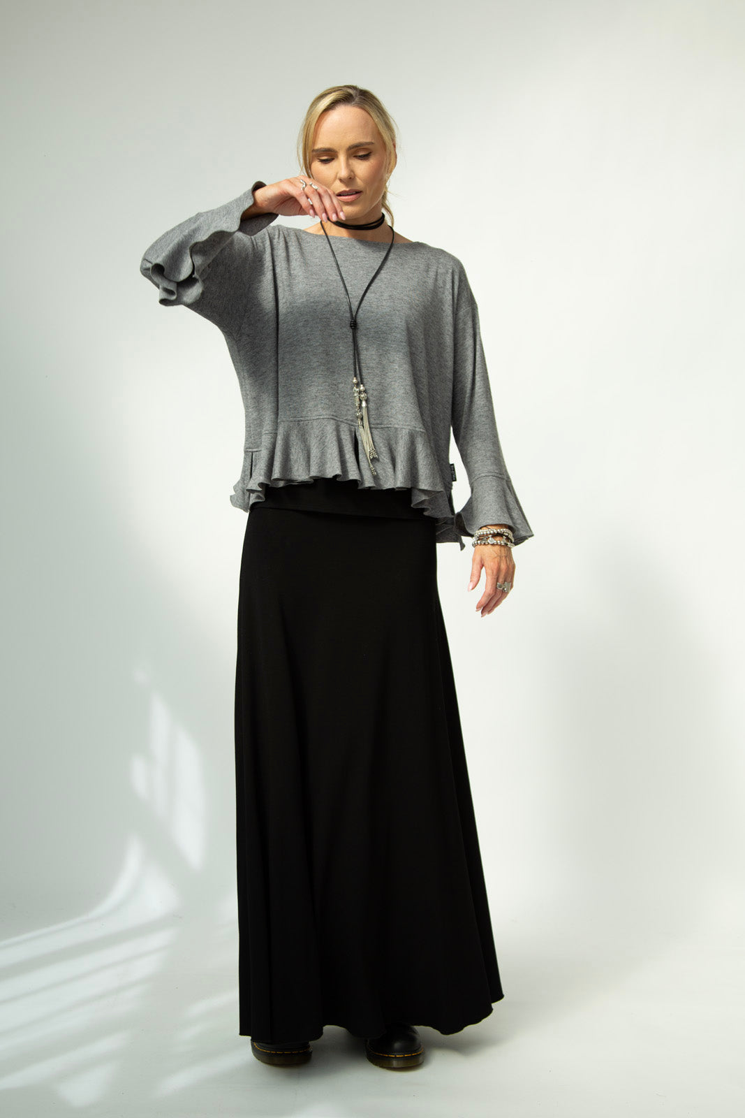 Knit Poppy Top : Grigio