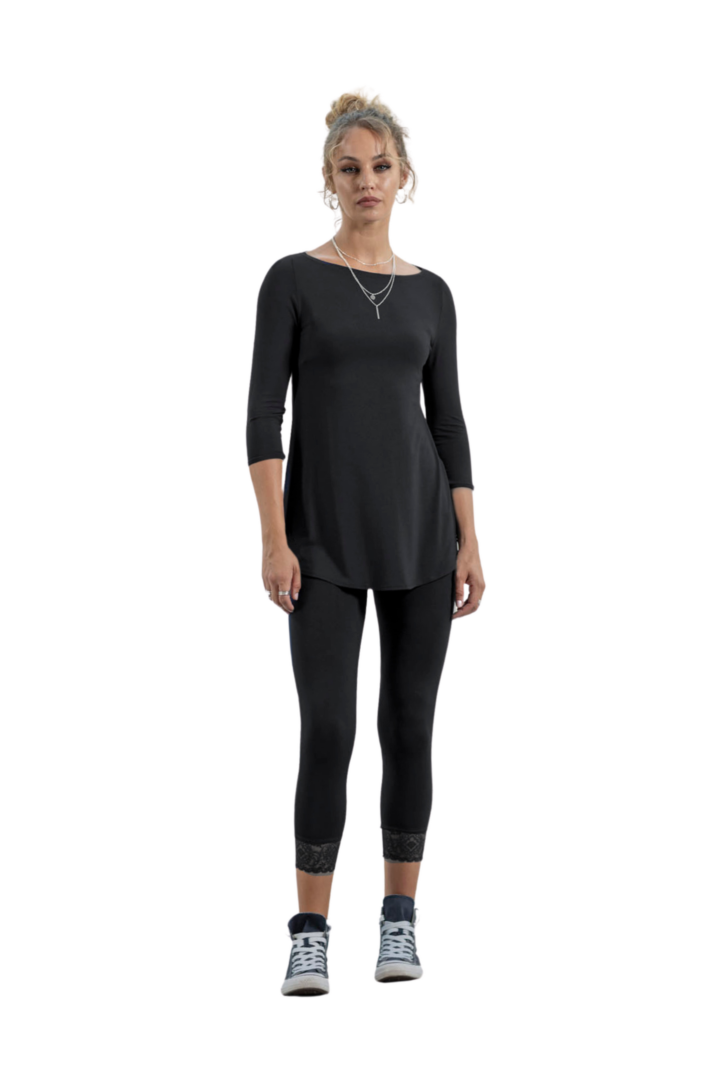 Ailsa Black Jersey Top