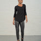 Black Evangeline (Asymmetric V-Neck) Top