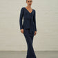 Navy Morticia Wrap