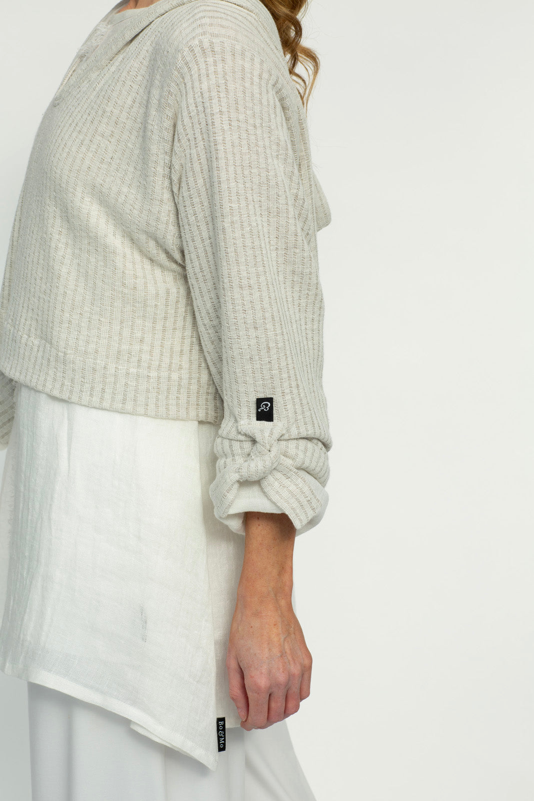 Scottie Crop Ribbed Jumper (Flax): Limited Edition