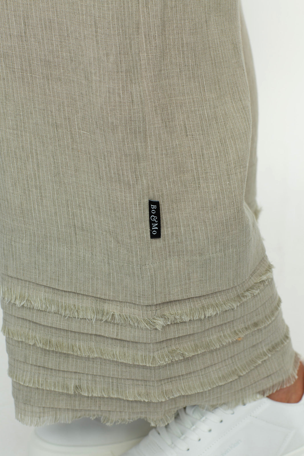 Chloe Linen pants : Natural stripe: Limited Edition