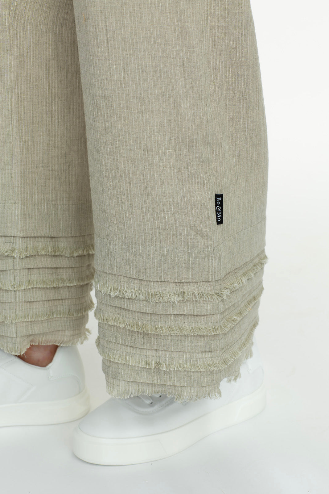 Chloe Linen pants : Natural stripe: Limited Edition