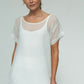 Brona Chiffon Tunic: Ecru chiffon