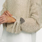 Alex Crop Knit Jumper Flax : Limited Edition