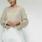 Alex Crop Knit Jumper Flax : Limited Edition