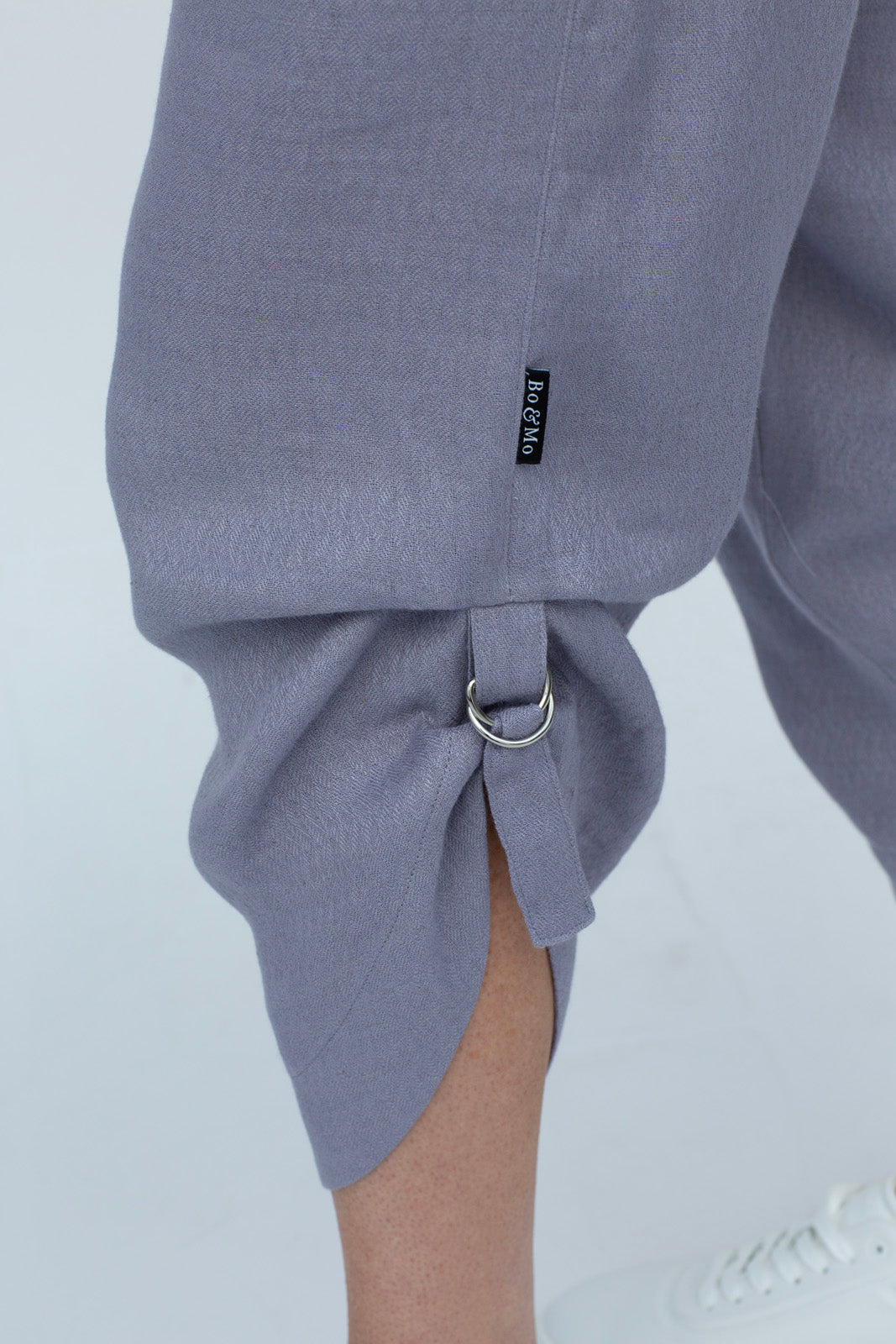 Nika Linen pants : Silver Frost