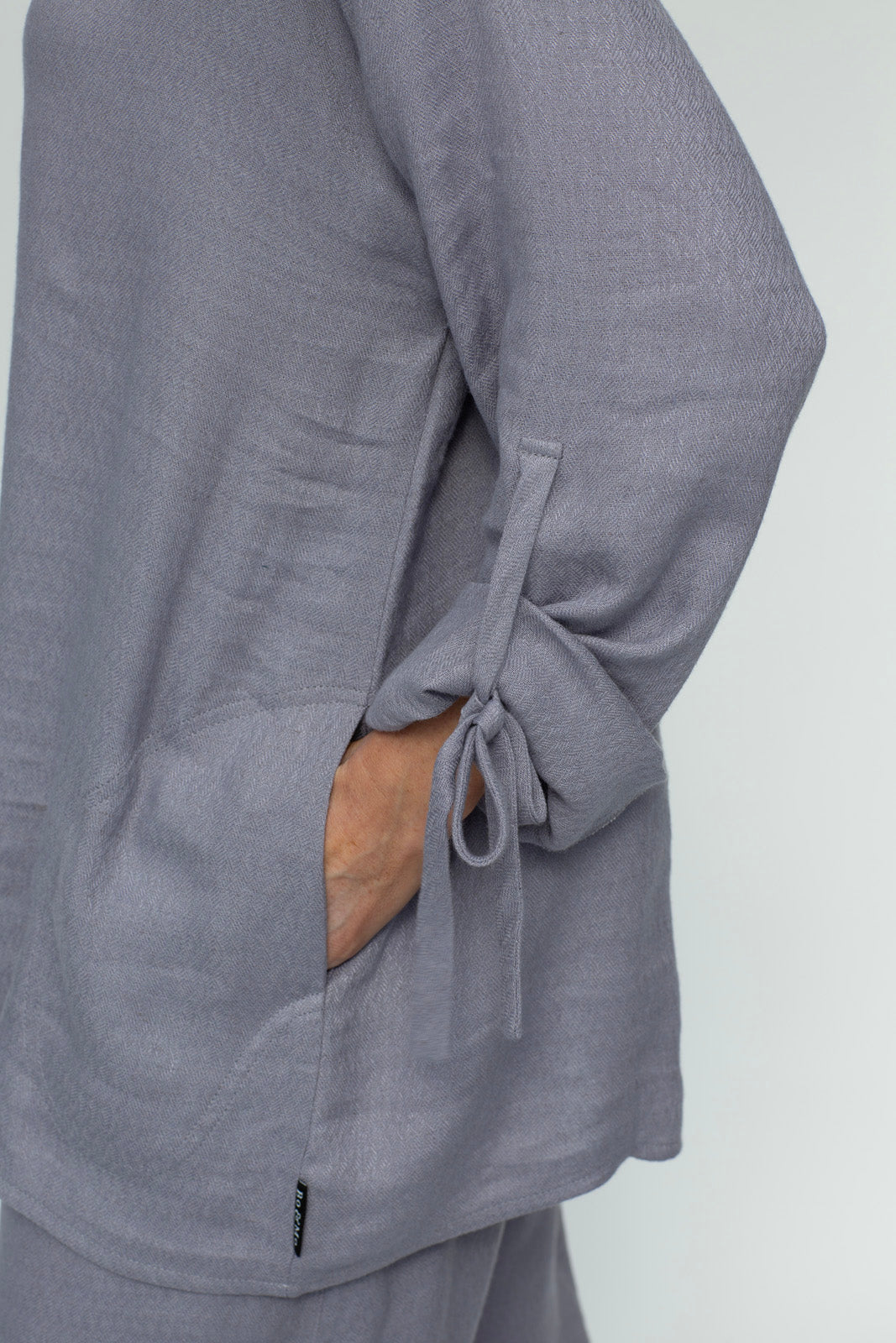 Sandy Italian Linen Tunic (Silver frost)