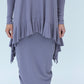 Monique Viscose Jersey Frill Hem Tunic (Silver Frost)