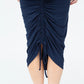 Shannon Viscose Jersey Drawstring Skirt (Navy)