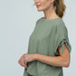 Kanchan Viscose Jersey Oversize Tee (Olive)