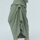 Harper Viscose Jersey Asymetrical Skirt (Olive): Limited Edition