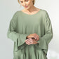 Blair Viscose Jersey Oversize Frill Hem Tunic (Olive)