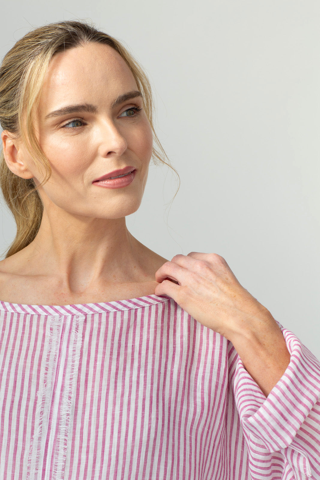 Kaia Linen tunic : Limited Edition : Red stripe