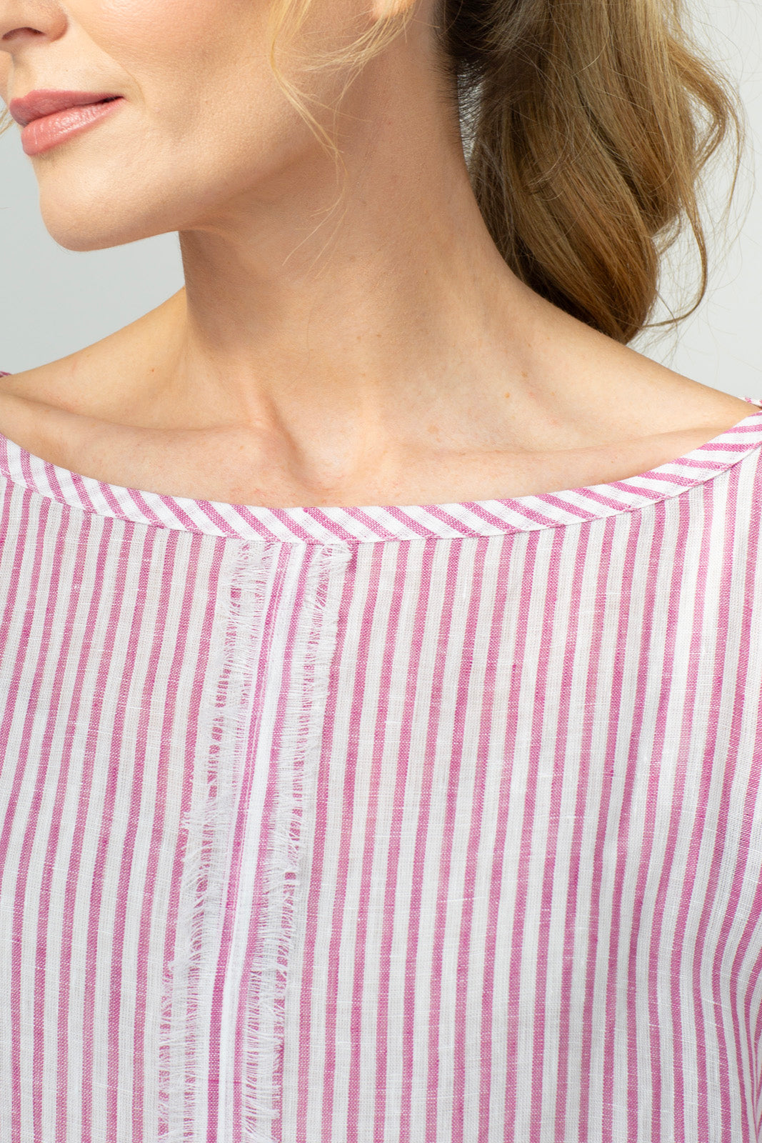 Kaia Linen tunic : Limited Edition : Red stripe