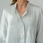 Dara Linen shirt : Limited Edition : grey stripe