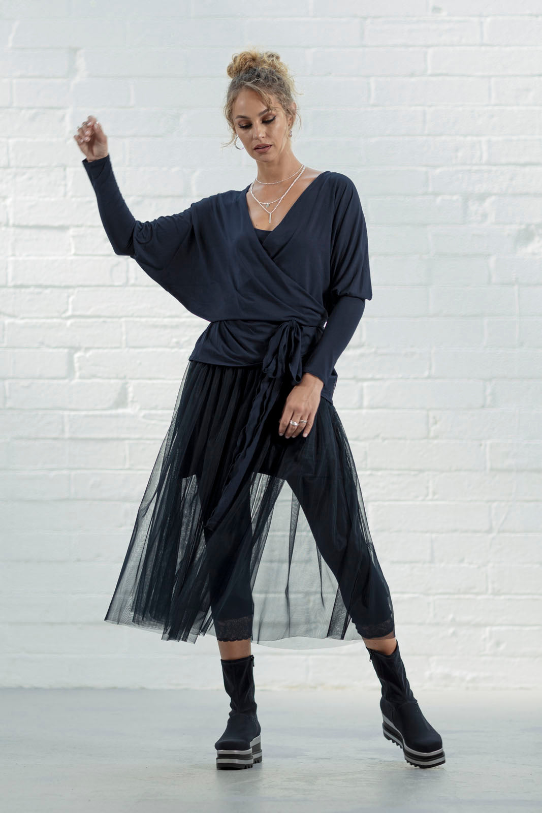 Ivy Navy Tulle Skirt