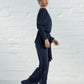 Navy Bella Wrap Top