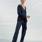 Addison Straight Leg Palazzos: Navy