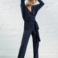 Navy Bella Wrap Top