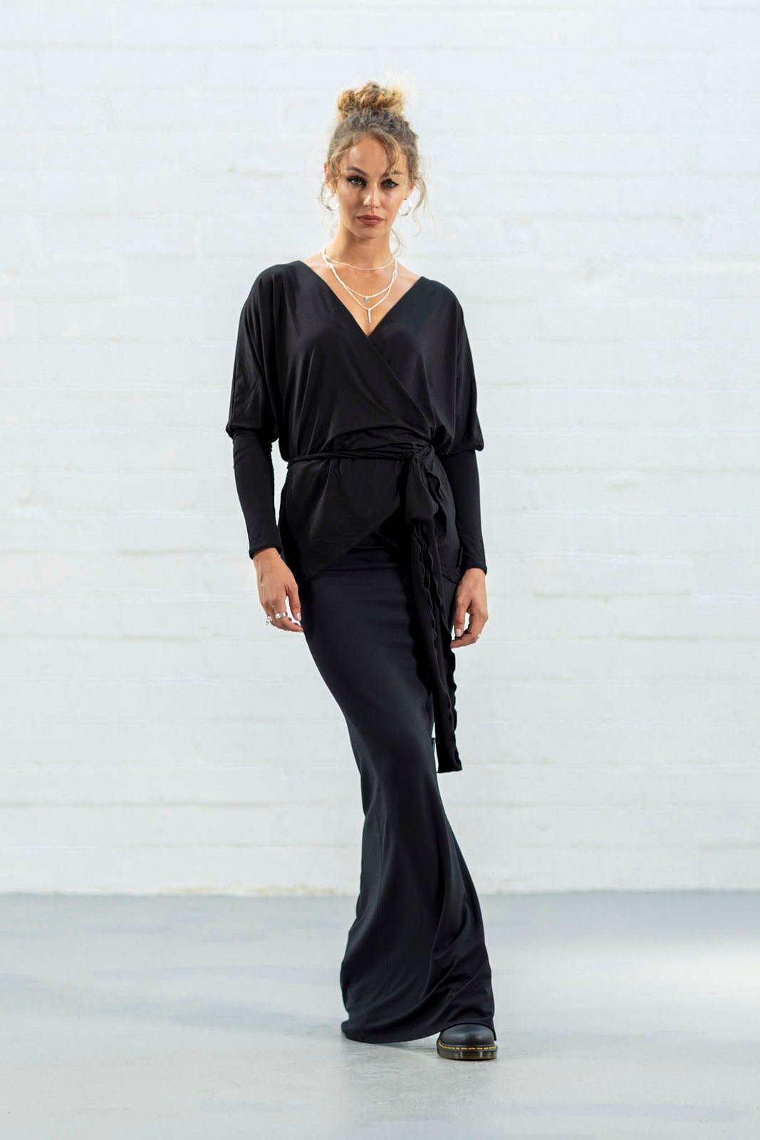 Black Dafna Slit Skirt (REGULAR)