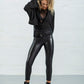 Nova Hoodie Jacket - Black Pinstripe
