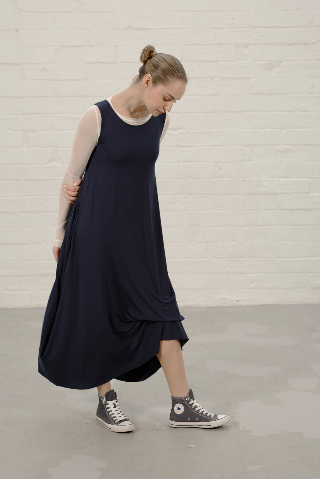 Dani Navy Jersey Dress