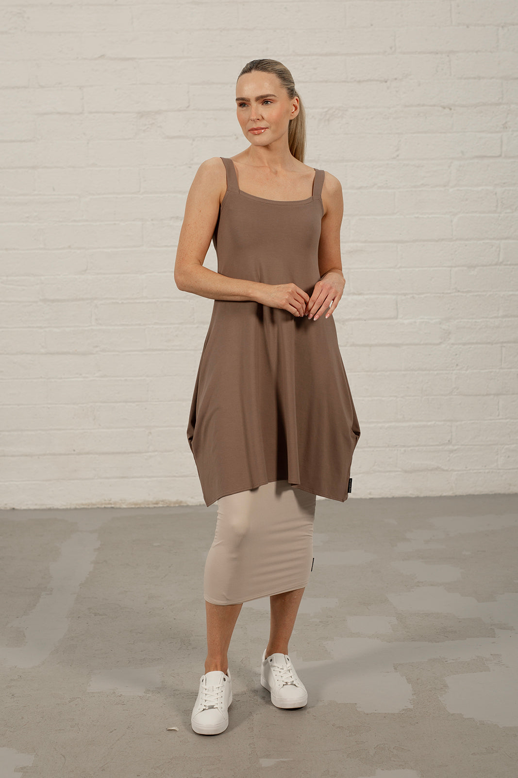 Nina Cappuccino Jersey Dress