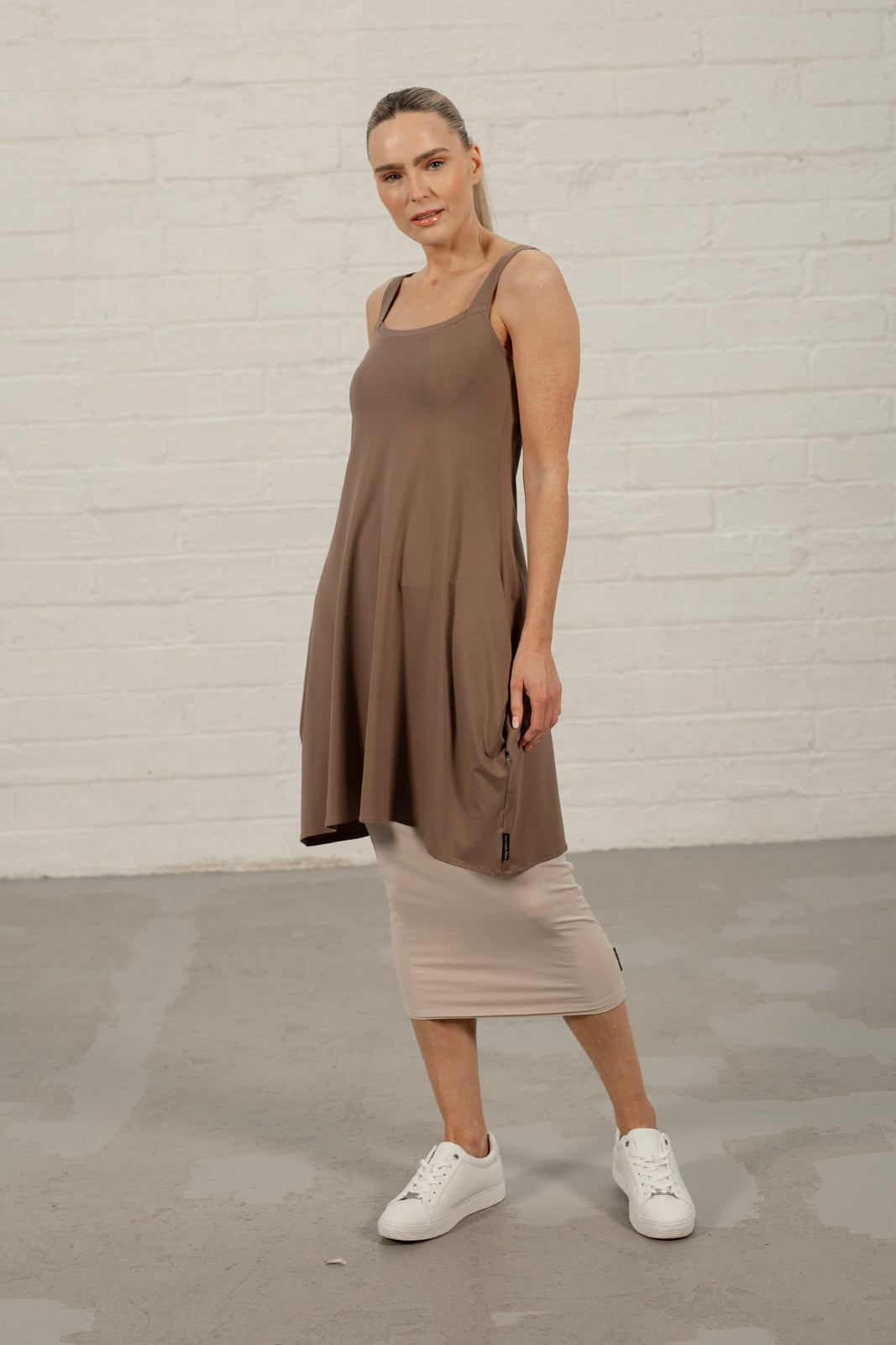 Nina Cappuccino Jersey Dress