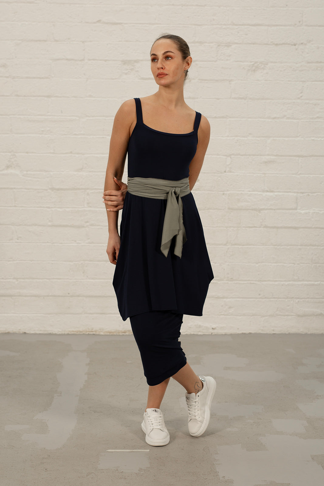 Navy Bardot Skirt