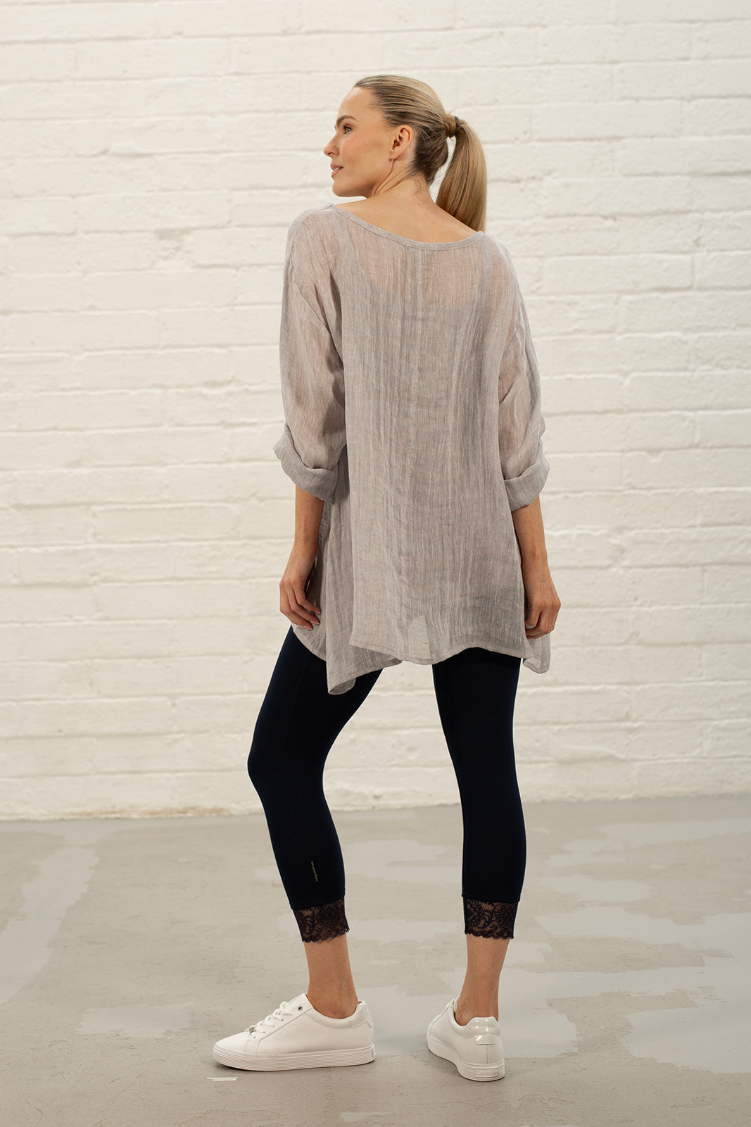 Silva grey linen Tunic