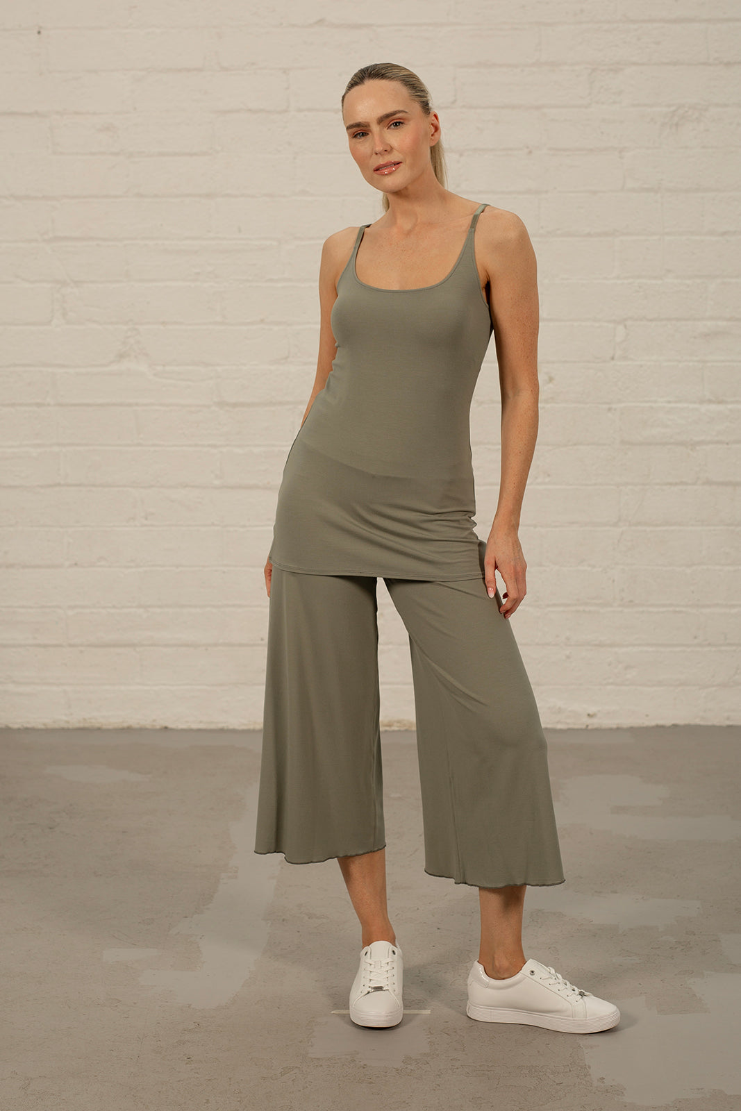 Olive Ellen Cropped Palazzos