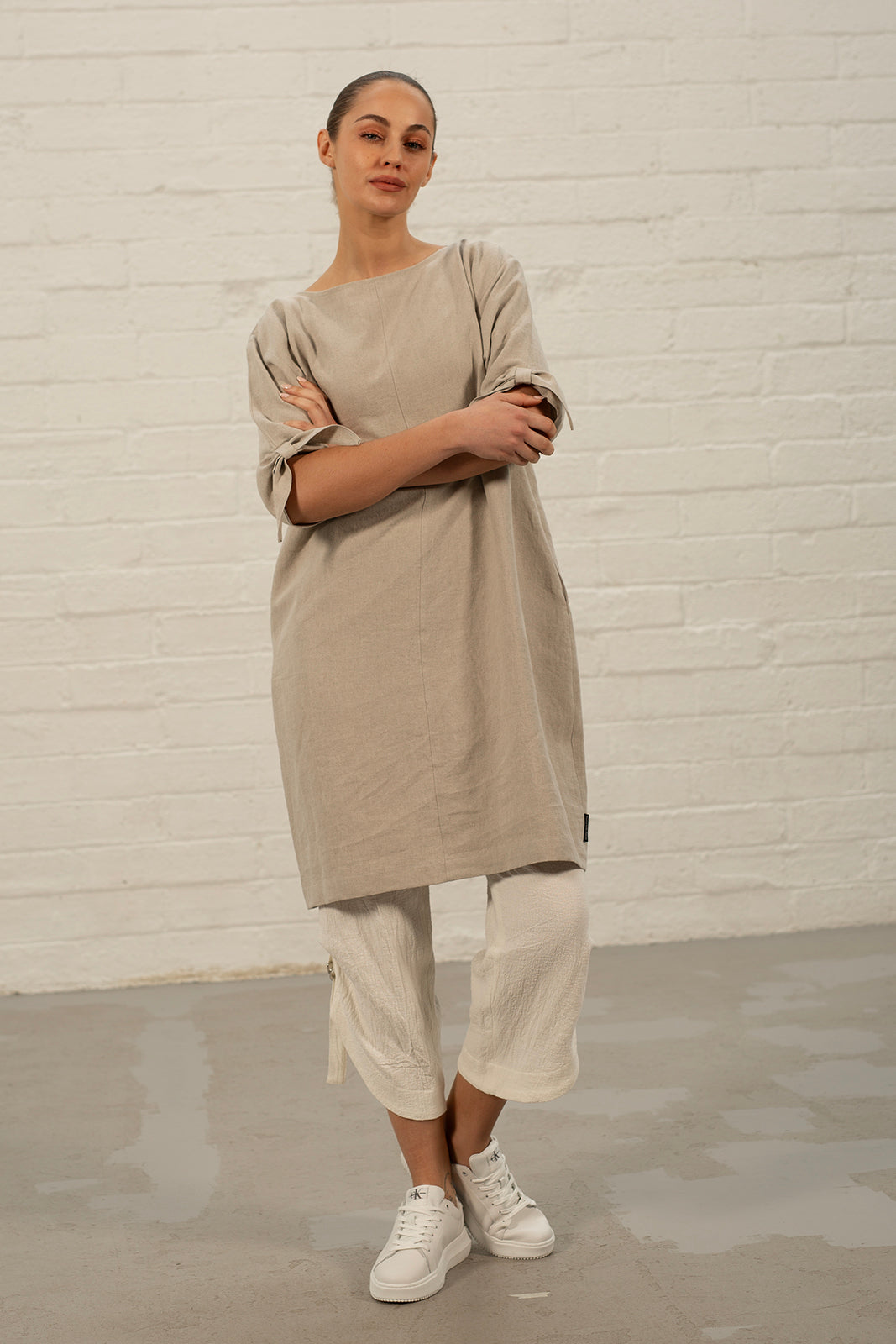 Claudia Flax Tunic dress