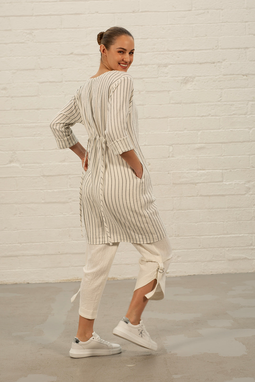 Lulu Stripe Linen tunic