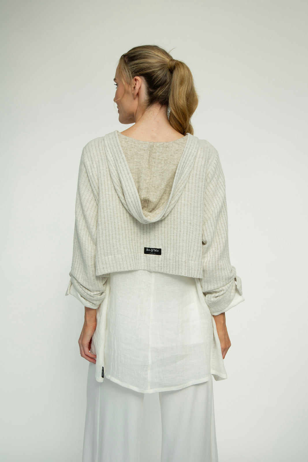 Scottie Crop Ribbed Jumper (Flax): Limited Edition