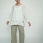 Blair Viscose Knit Oversize Frill Hem Tunic (Soft White)