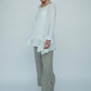 Blair Viscose Knit Oversize Frill Hem Tunic (Soft White)